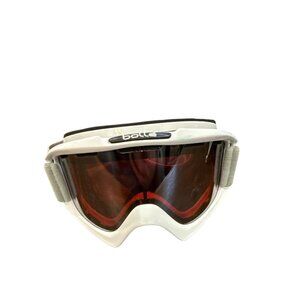 Bollé White Ski & Snowboard Goggles Red-Tinted Lens & Adjustable Strap Pre-Own
